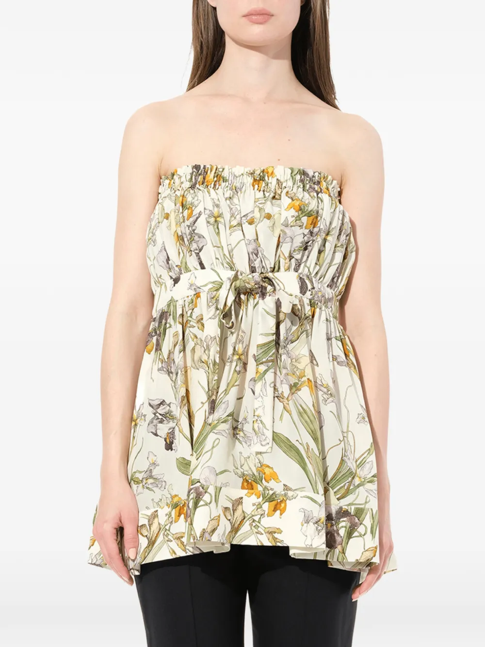 Alexander McQueen Ärmelloses Seidentop - Nude