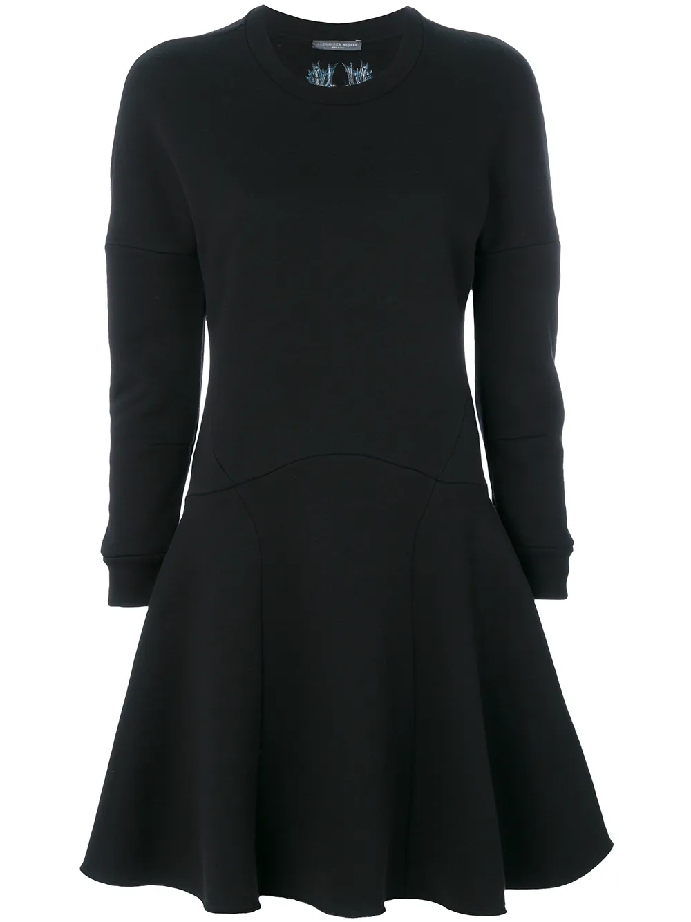 Alexander McQueen dragon patch flared dress | Black | Image 1