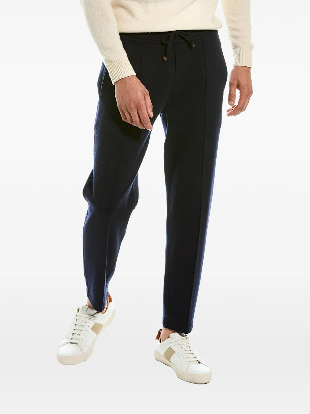 Brunello Cucinelli Trainingsbroek met trekkoord en naad Blauw