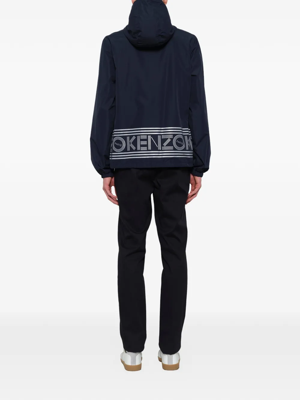  Kenzo K Way Wendbare Kapuzenjacke   Blau 