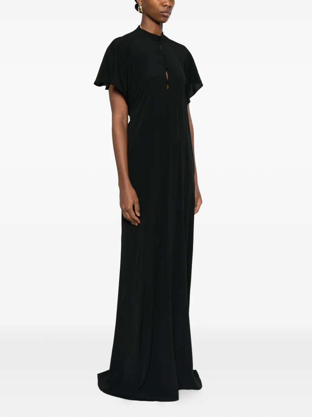  Nº21 Ausgestelltes Kleid Mit Applikationen   Schwarz 