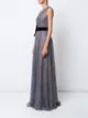 Marchesa Notte Einschultriges Abendkleid mit Glitzer
