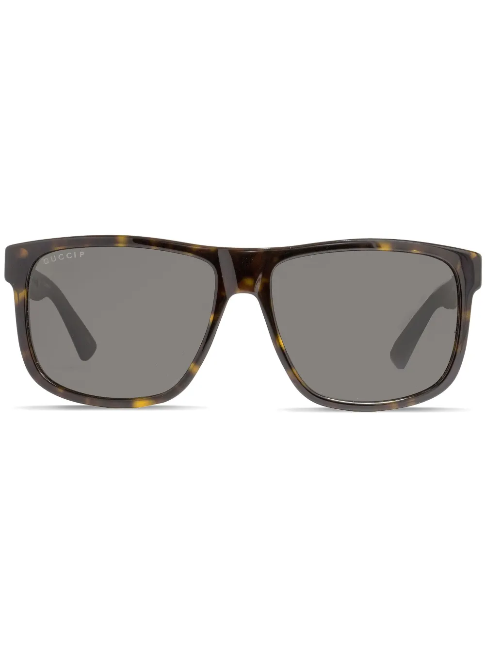 Gucci Eyewear Web detail square-framed sunglasses | Brown | Image 1