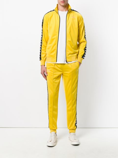 black and yellow kappa pants