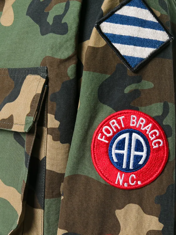off white camouflage patch cargo jacket
