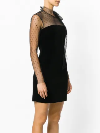 Red Valentino Sheer Polka Dot Dress Farfetch Red Valentino Sheer Polka Dot Dress