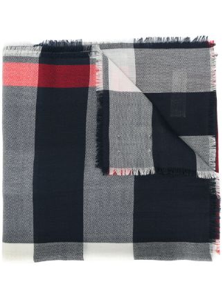 burberry black check scarf