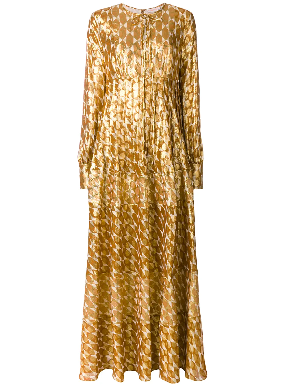 tory burch 刺绣超长连衣裙