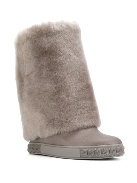 grey shearling boots