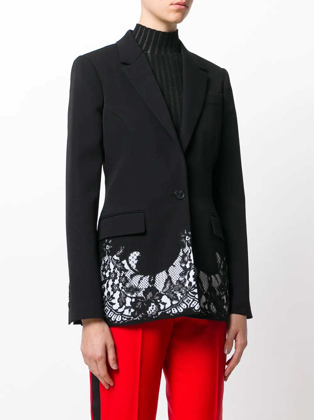 蕾丝刺绣西装夹克