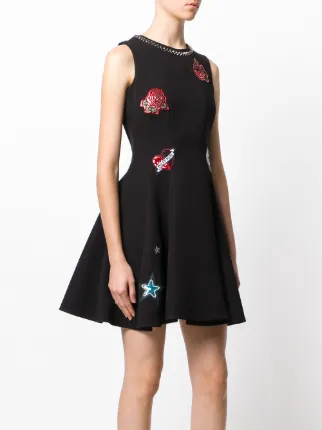 Philipp Plein Branded Patch Dress 1 610 Aw17 Online Fast Philipp Plein Branded Patch Dress