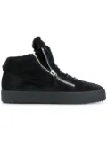 Giuseppe Zanotti Kriss shearling lined sneakers - Black