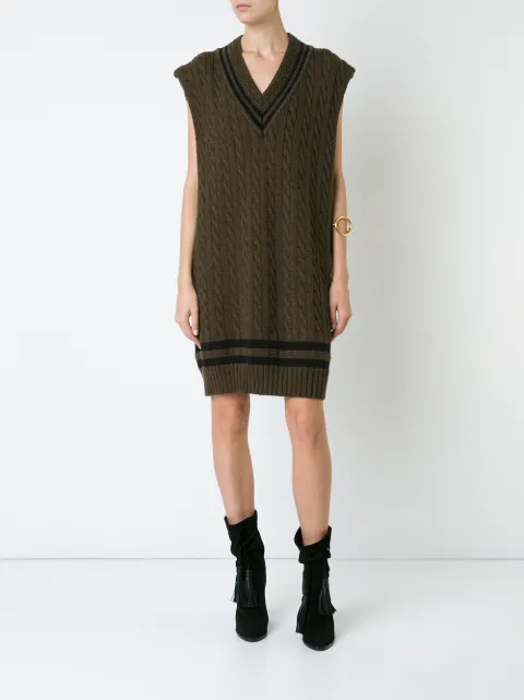oversized knitted vest
