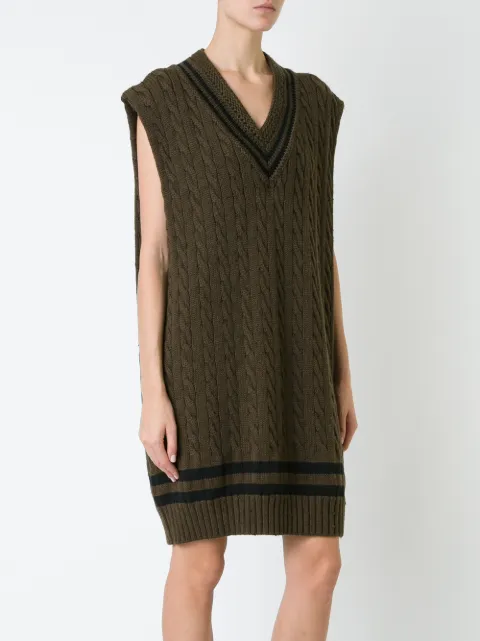 oversized knitted vest