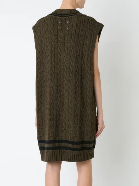 oversized knitted vest