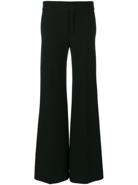 CHLOÉ Flared Trousers in Black | ModeSens