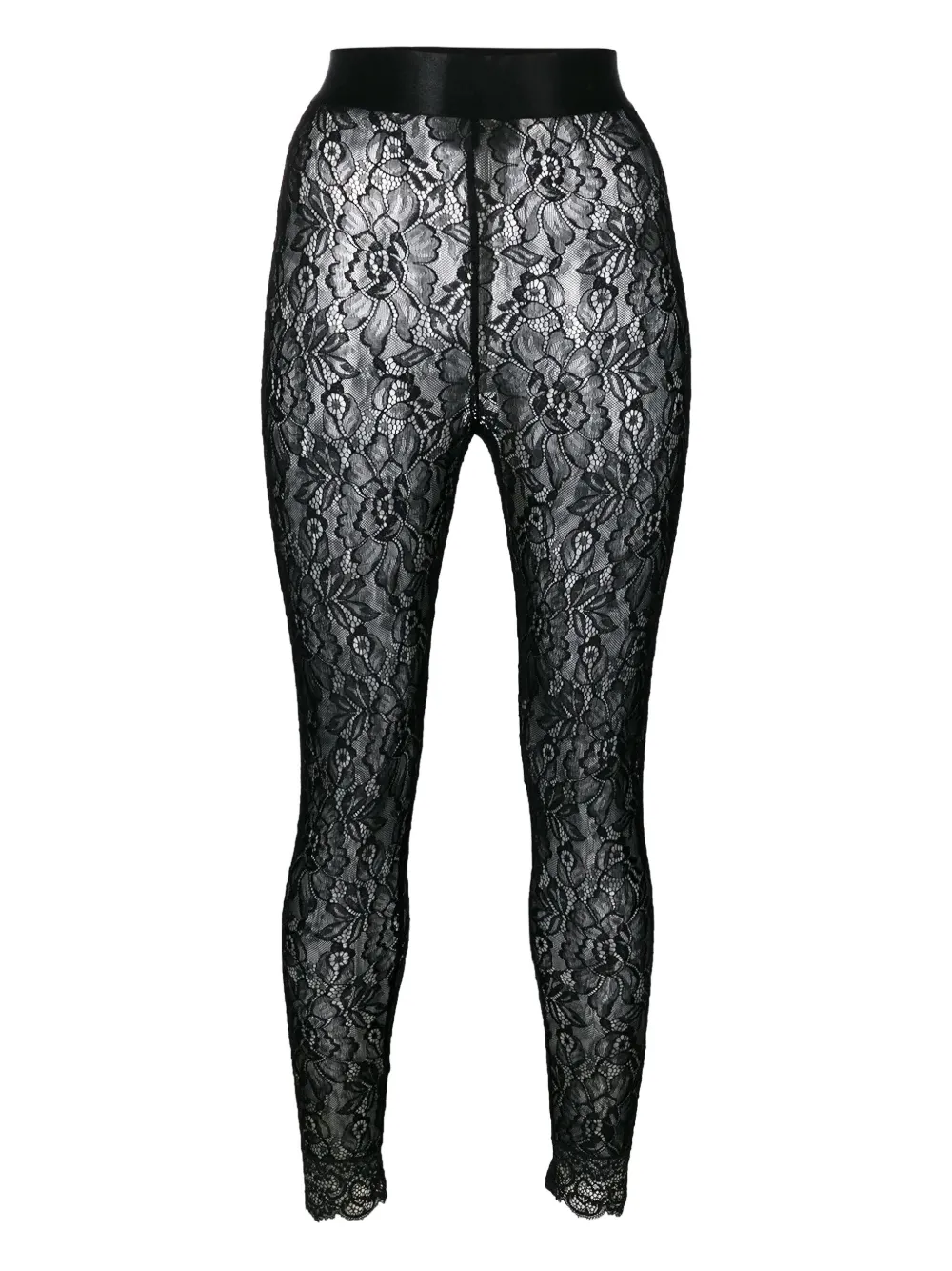 Faith Connexion Leggings mit floraler Spitze - Schwarz