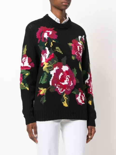 dolce and gabbana floral sweater