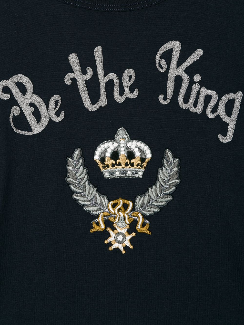 фото Dolce & gabbana kids топ с вышивкой 'be the king'