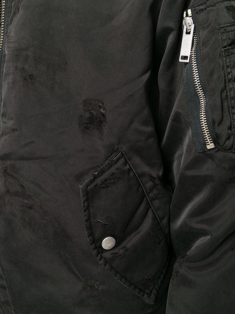 фото Unravel project куртка-бомбер с рваными деталями