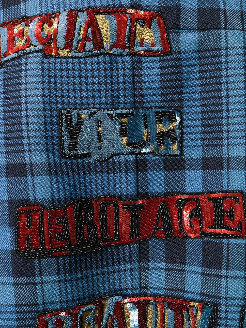 Valentino Garavani tartan jacket Blauw