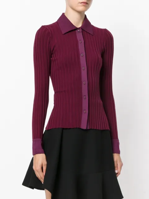 cardigan with shirt attached