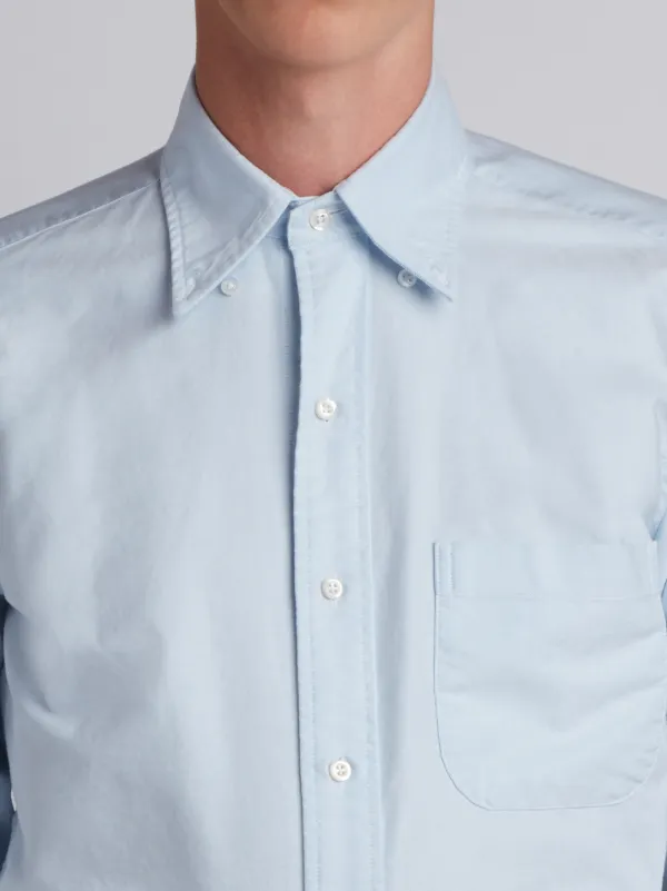 Classic Long Sleeve Shirt In Blue Oxford