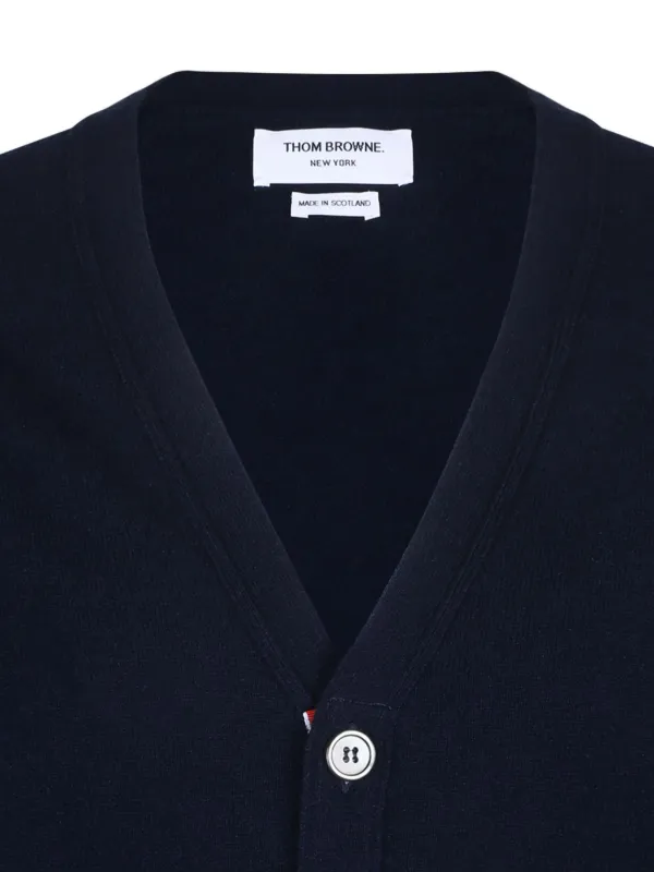 Thom Browne 4-Bar Cashmere Cardigan | Blue | FARFETCH