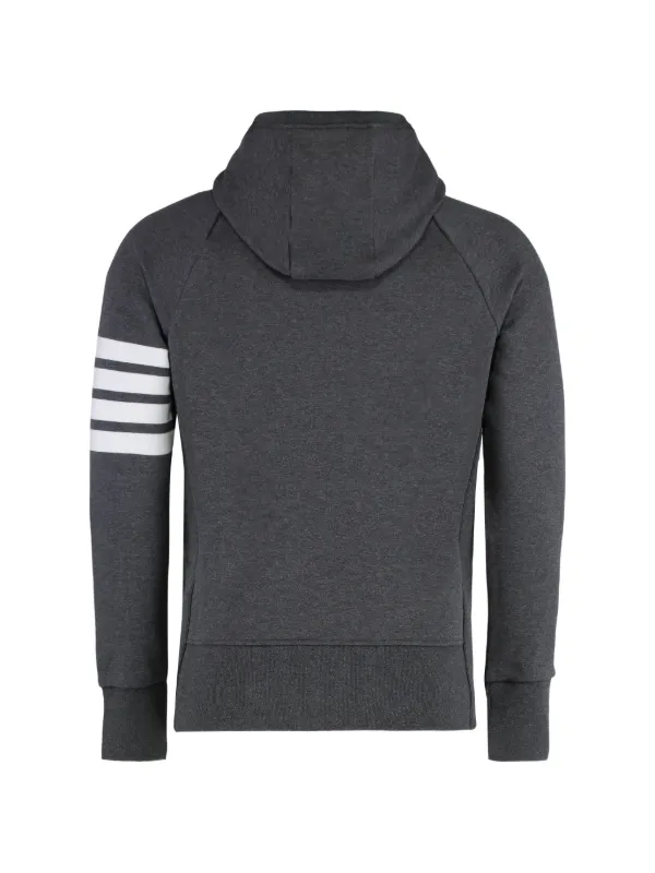 Thom Browne Classic Loopback 4-Bar zip-up Hoodie | Grey | FARFETCH