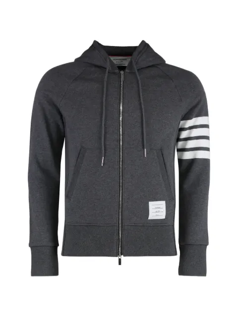 Thom Browne loopback 4-Bar zip-up hoodie