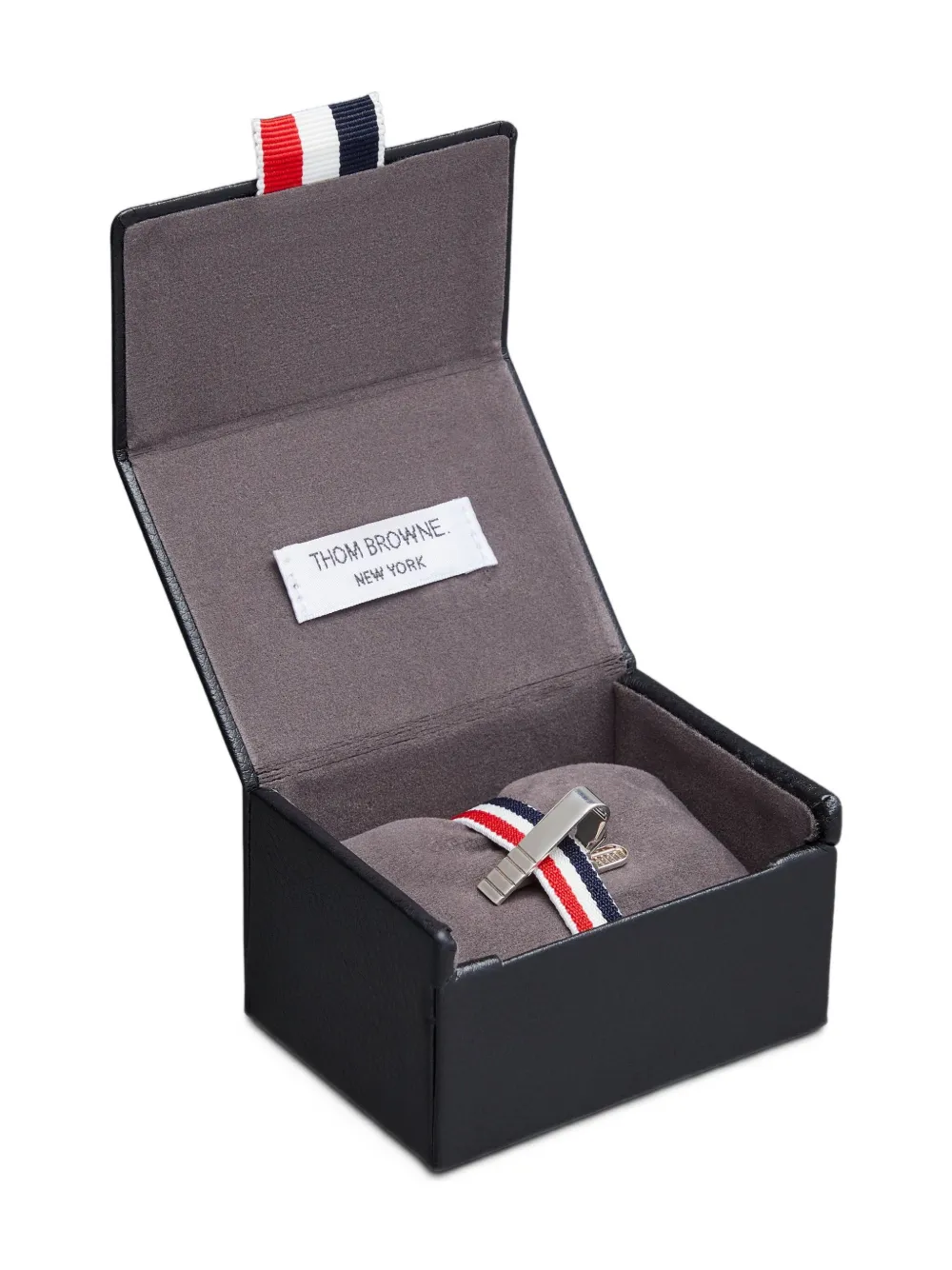 Thom Browne 4-bar Tie Bar In Gray