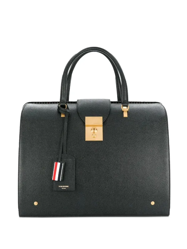 ★THOM BROWNE★ペブルグレーンバー革トートバッグ ペブルグレイン MR. THOM バッグ | Thom Browne