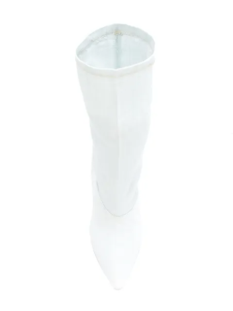 YEEZY Bleached Denim Boots | ModeSens