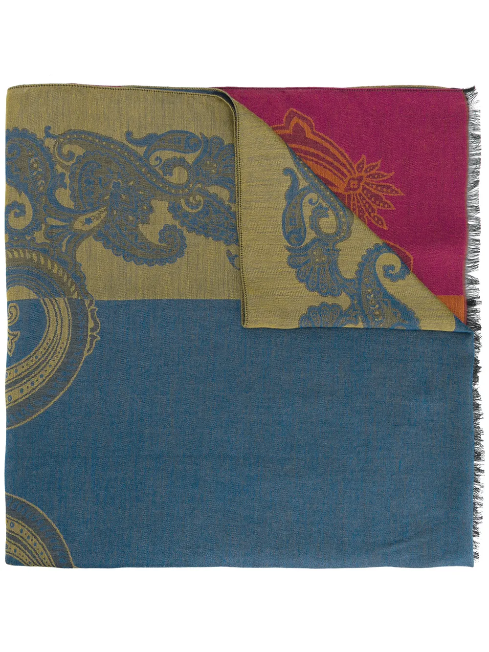 etro 花纹刺绣围巾