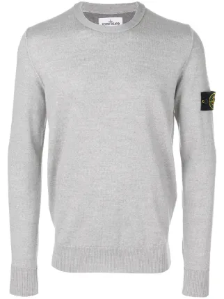 Stone Island Pullover Mit Logo Patch Farfetch Stone Island Sweatshirt Mit Logo Patch Farfetch