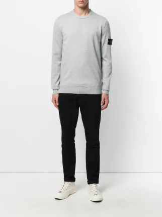 Stone Island Pullover Mit Logo Patch Farfetch Stone Island Sweatshirt Mit Logo Patch Farfetch