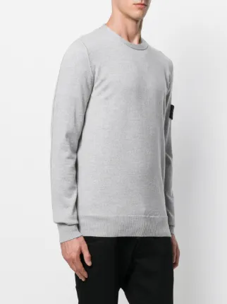 Stone Island Pullover Mit Logo Patch Farfetch Stone Island Sweatshirt Mit Logo Patch Farfetch