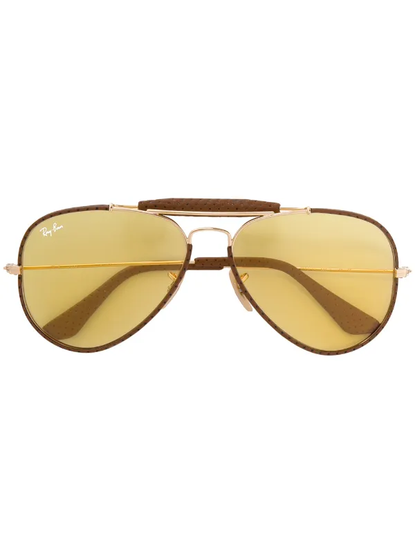 ray ban aviator cuir