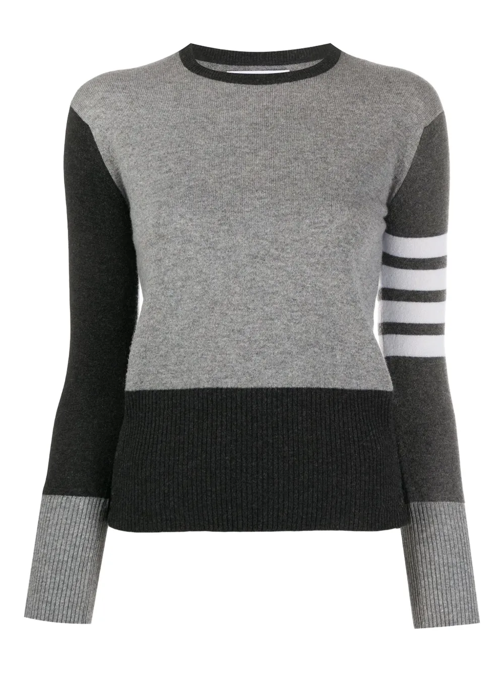Thom Browne Kaschmirpullover mit Streifen - Grau