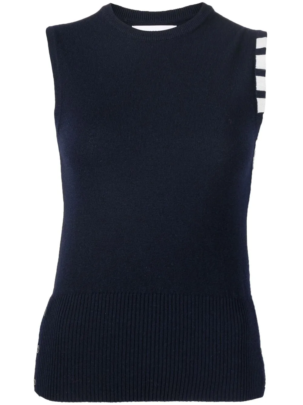 Thom Browne Top con dettaglio a 4 righe - 415 Navy