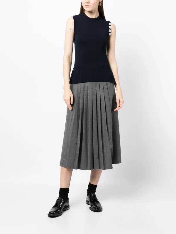 Thom Browne 4BAR カシミアニットトップ | FARFETCH JP