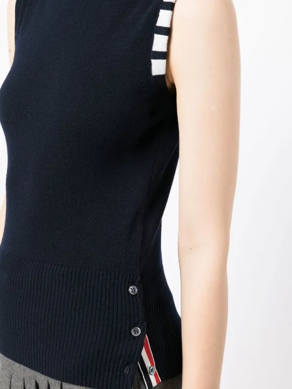 Thom Browne 4BAR カシミアニットトップ | FARFETCH JP