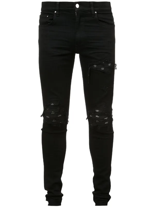 amiri red bandana jeans