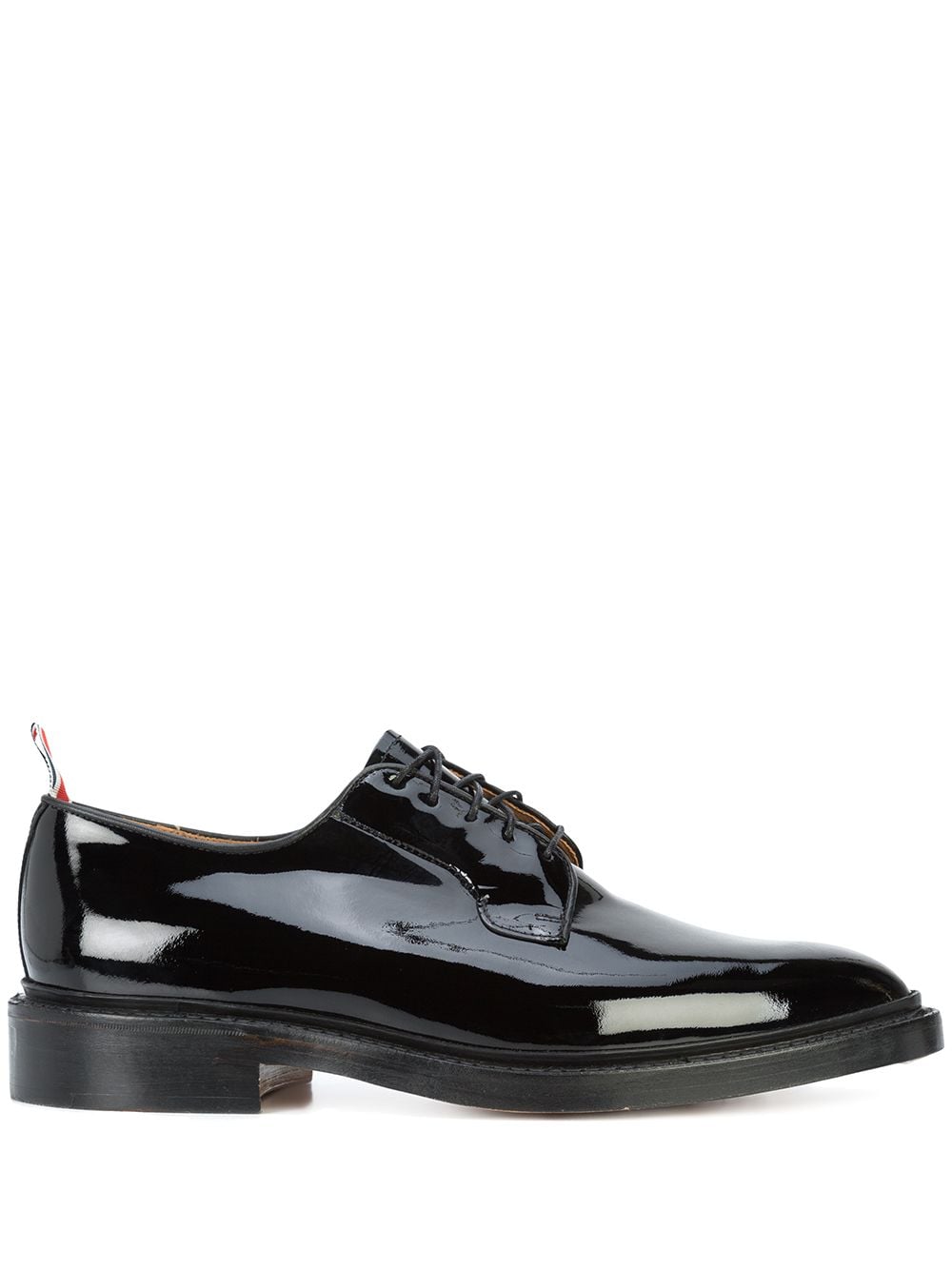 THOM BROWNE CLASSIC BLUCHER IN BLACK PATENT LEATHER,MFD051A0021612226416