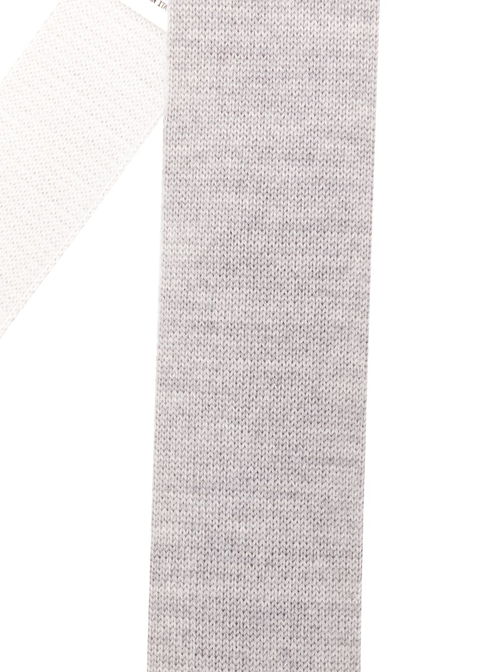 Shop Thom Browne 4-bar Wool Knit Tie In Grey