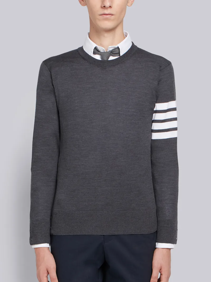 Dark Grey Fully Fashioned Merino Knit 