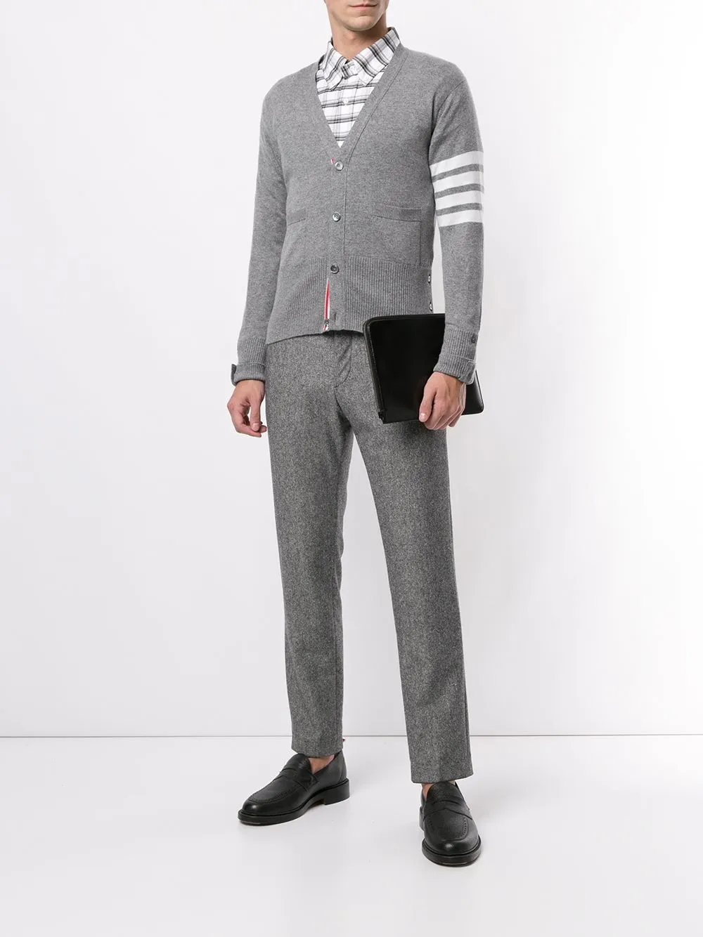 Thom Browne 4-Bar V-neck Cashmere Cardigan - Farfetch