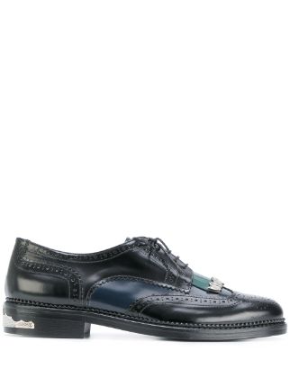 Toga Virilis fringed-embellished Leather Brogues - Farfetch