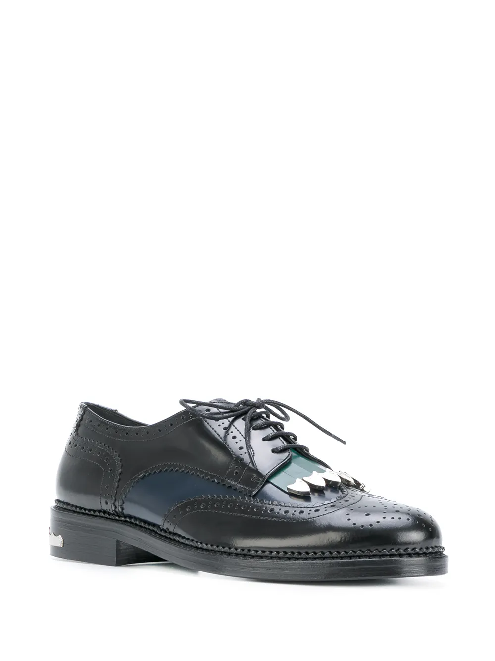 Toga Virilis fringed-embellished Leather Brogues - Farfetch