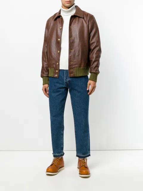 Levi S Vintage Clothing Elasticated Waist Leather Jacket